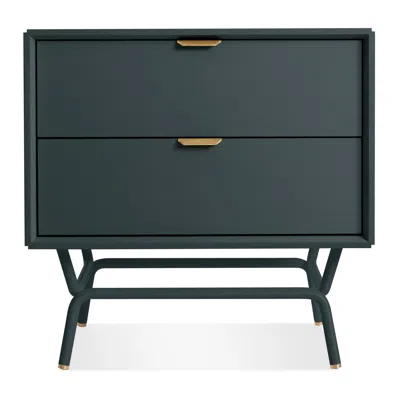 Blu Dot Dang 2 Drawer Nightstand In Navy Green