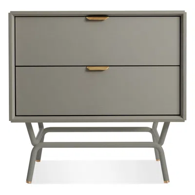 Blu Dot Dang 2 Drawer Nightstand In Risk-averse Grey