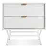 Blu Dot Dang 2 Drawer Nightstand - White In White