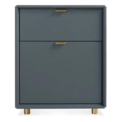 Blu Dot Dang File Pedestal In Blue