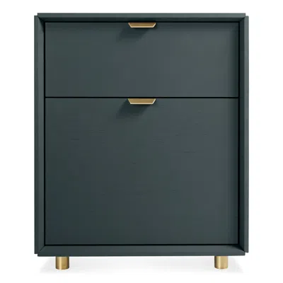 Blu Dot Dang File Pedestal In Navy Green