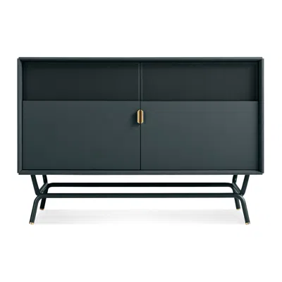 Blu Dot Dang Media Stand In Navy Green
