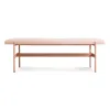 Blu Dot Daybench In Blush Leather/blush