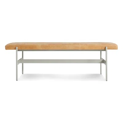 Blu Dot Daybench In Camel Leather/putty
