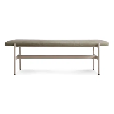 Blu Dot Daybench - Grey Green Leather / Putty