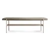 Blu Dot Daybench In Grey Green Leather/putty
