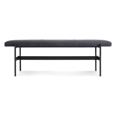 Blu Dot Daybench - Ink Leather / Oblivion In Black