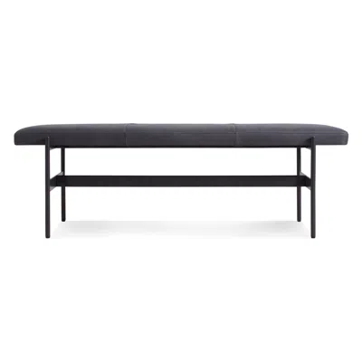 Blu Dot Daybench In Ink Leather/oblivion