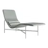 Blu Dot Deep Thoughts Chaise In Breezy Blue Leather