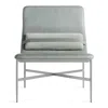 Blu Dot Deep Thoughts Lounge Chair In Breezy Blue Leather