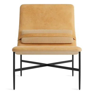 Blu Dot Deep Thoughts Lounge Chair In Camel Leather