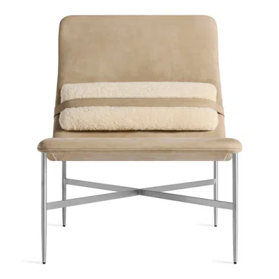 Blu Dot Deep Thoughts Lounge Chair In Stone Leather