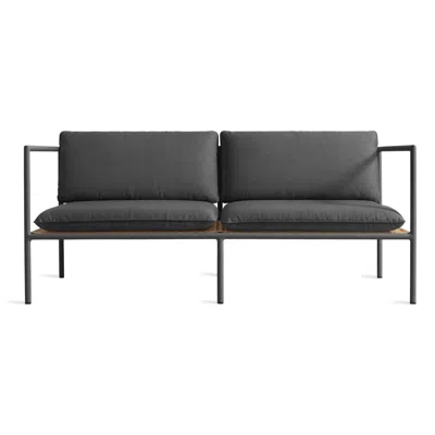 Blu Dot Dog Days Outdoor 2 Seat Sofa - Sunbrella Coal / Charcoal