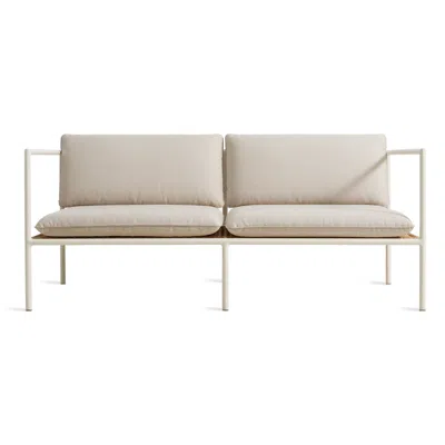 Blu Dot Dog Days Outdoor 2 Seat Sofa - Sunbrella Linen / White