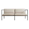 Blu Dot Dog Days Outdoor 2 Seat Sofa In Sunbrella Linen/charcoal