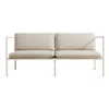 Blu Dot Dog Days Outdoor 2 Seat Sofa In Sunbrella Linen/white