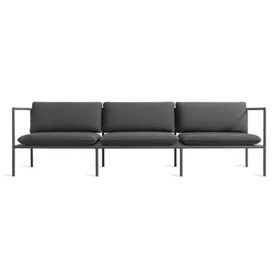 Blu Dot Dog Days Outdoor 3 Seat Sofa In Sunbrella Coal/charcoal