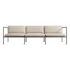 Blu Dot Dog Days Outdoor 3 Seat Sofa In Sunbrella Linen/charcoal