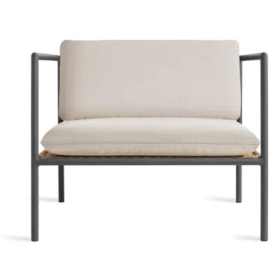 Blu Dot Dog Days Outdoor Lounge Chair - Sunbrella Linen / Charcoal