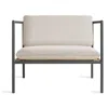 Blu Dot Dog Days Outdoor Lounge Chair In Sunbrella Linen/charcoal