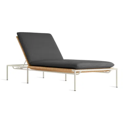 Blu Dot Dog Days Outdoor Sun Lounger In Sunbrella Coal/white