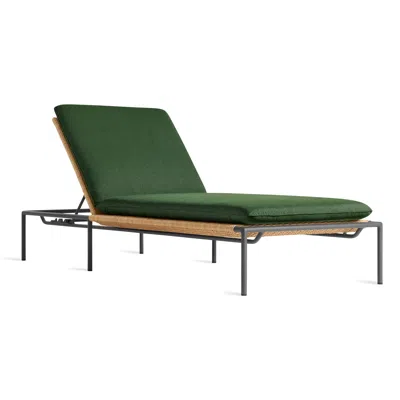 Blu Dot Dog Days Outdoor Sun Lounger - Sunbrella Ivy / Charcoal