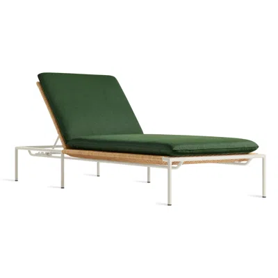 Blu Dot Dog Days Outdoor Sun Lounger - Sunbrella Ivy / White