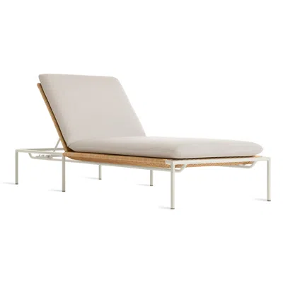 Blu Dot Dog Days Outdoor Sun Lounger In Sunbrella Linen/white