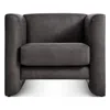 Blu Dot Double Down Lounge Chair In Slate Leather