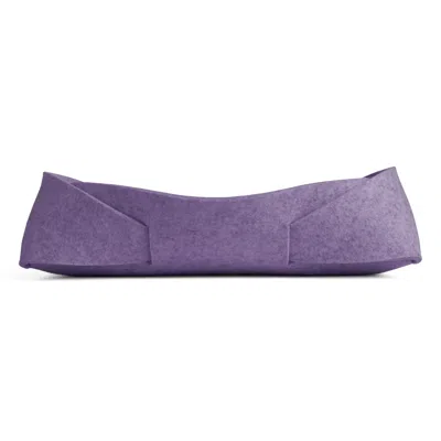 Blu Dot Double Tuck Small Felt Basket In Lilac
