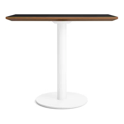 Blu Dot Easy 32" Rectangle Cafe Table In Black Laminate/white
