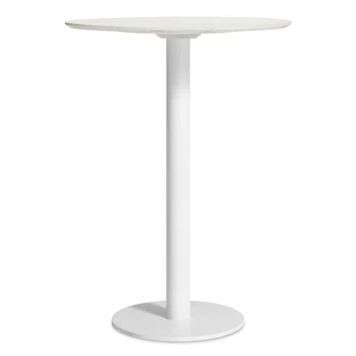 Blu Dot Easy Bar Height Table - 30" Round Bar Height / Marble / White