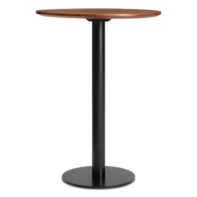Blu Dot Easy Bar Height Table - 30" Round Bar Height / Walnut / Black