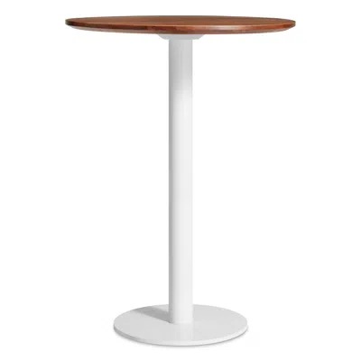 Blu Dot Easy Bar Height Table - 30" Round Bar Height / Walnut / White