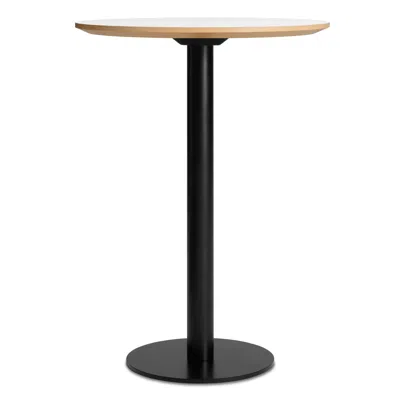 Blu Dot Easy Bar Height Table - 30" Round Bar Height / White Laminate / Black