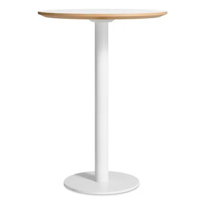 Blu Dot Easy Bar Height Table - 30" Round Bar Height / White Laminate / White