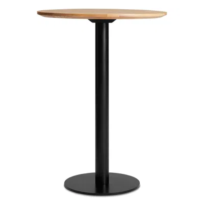 Blu Dot Easy Bar Height Table - 30" Round Bar Height / White Oak / Black