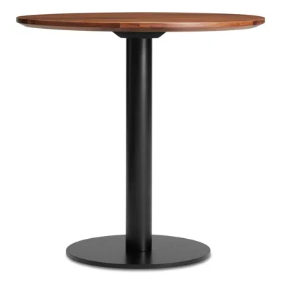 Blu Dot Easy Cafe Table - 30" Round / Walnut / Black