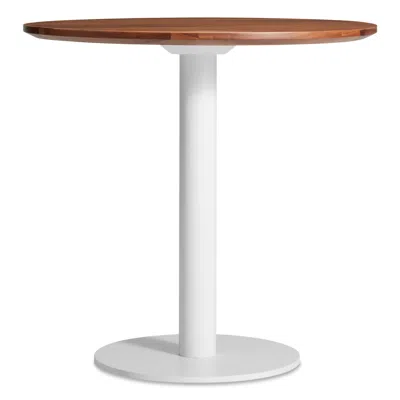 Blu Dot Easy Cafe Table - 30" Round / Walnut / White