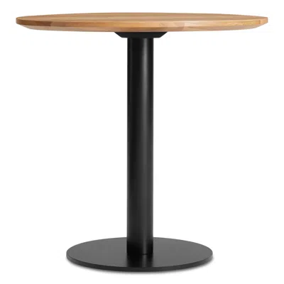 Blu Dot Easy Cafe Table - 30" Round / White Oak / Black