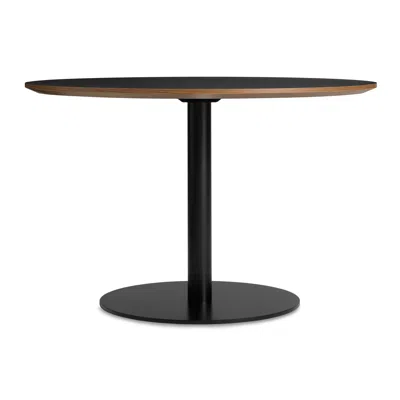 Blu Dot Easy Round Dining Table - 48" Round / Black Laminate / Black