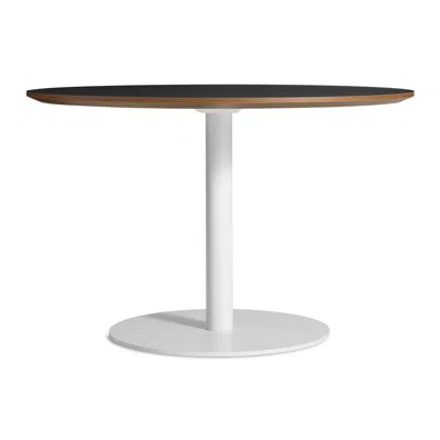 Blu Dot Easy Round Dining Table - 48" Round / Black Laminate / White