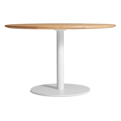 Blu Dot Easy Round Dining Table - 48" Round / White Oak / White