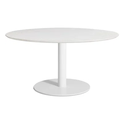 Blu Dot Easy Round Dining Table - 60" Round / Marble / White