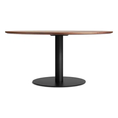 Blu Dot Easy Round Dining Table - 60" Round / Walnut / Black