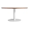 Blu Dot Easy Round Dining Table - 60" Round / Walnut / White