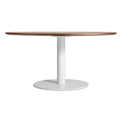 Blu Dot Easy Round Dining Table - 60" Round / Walnut / White
