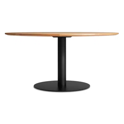 Blu Dot Easy Round Dining Table - 60" Round / White Oak / Black