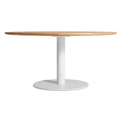 Blu Dot Easy Round Dining Table - 60" Round / White Oak / White