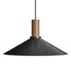 Blu Dot Emblem Large Pendant Light In Black/walnut